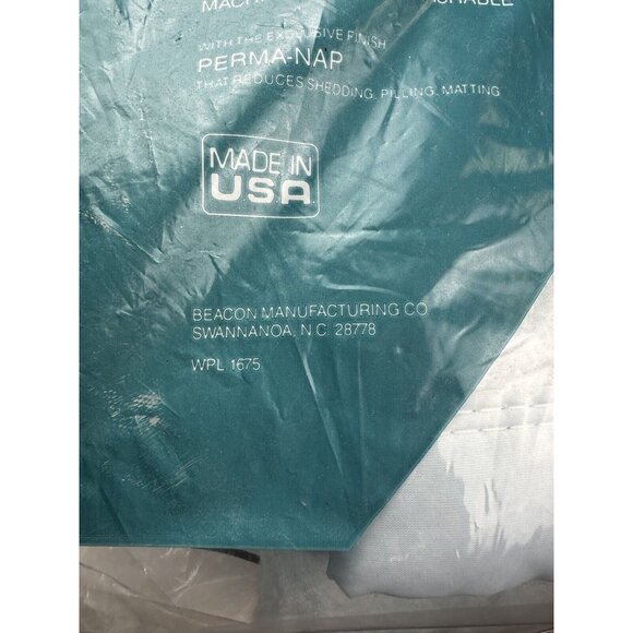 Beacon Windsor Blue FullTwin Perma Nap Blanket 72x90 USA Nylon Binding  NOS - Picture 5 of 6